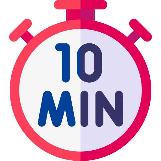 10 minuten Basic Rounded Flat icon