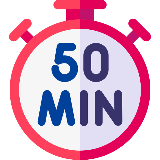 50 minutes Basic Rounded Flat icon