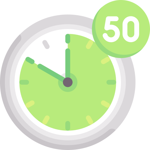 50 minutes Special Flat icon