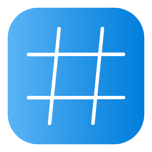 hashtag Generic Flat Gradient icoon