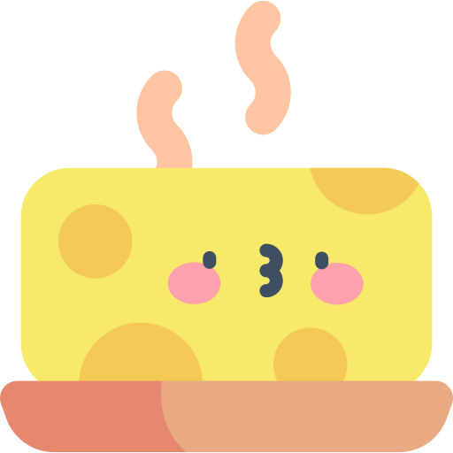 Cheese Kawaii Flat icon