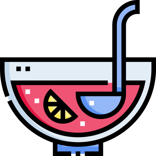 Punch bowl Detailed Straight Lineal color icon