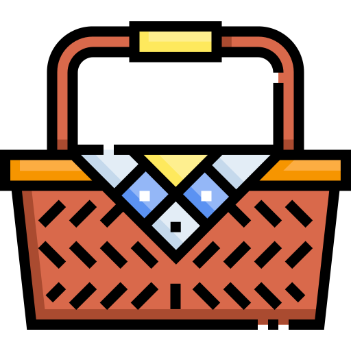 Picnic basket Detailed Straight Lineal color icon