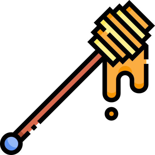 cazo de miel Detailed Straight Lineal color icono