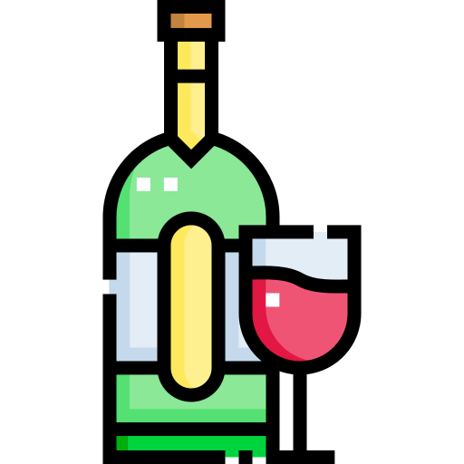 ワインボトル Detailed Straight Lineal color icon