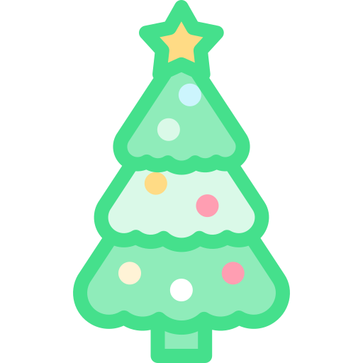 árbol de navidad Detailed color Lineal color icono