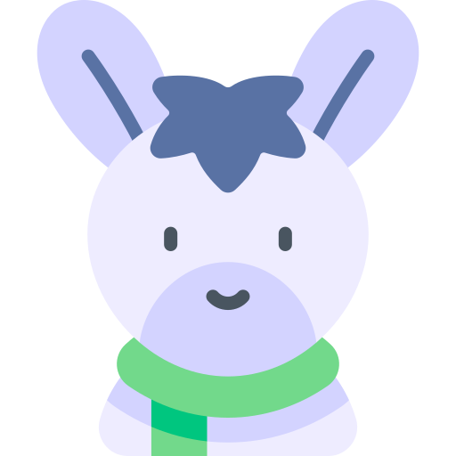 burro Kawaii Flat icono