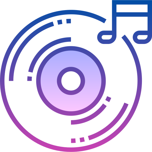 음악 디스크 Detailed bright Gradient icon