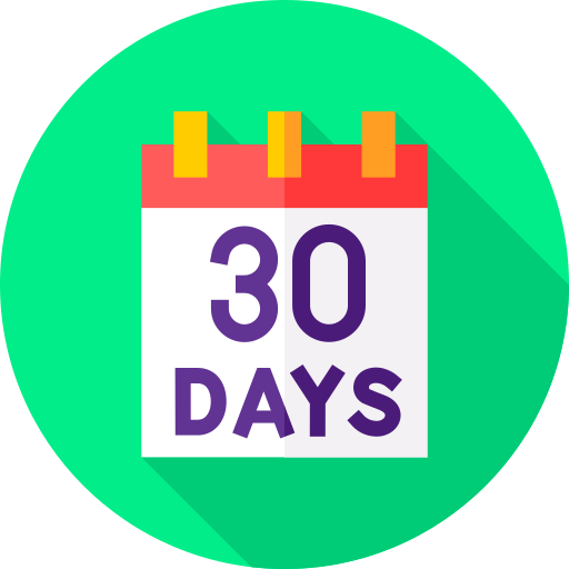 30 dni Flat Circular Flat ikona