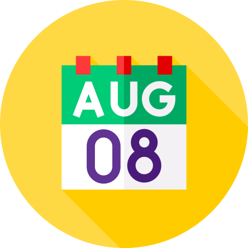 August Flat Circular Flat icon