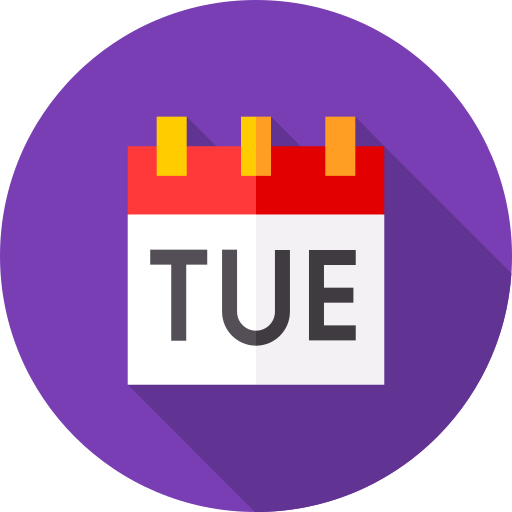 Tuesday Flat Circular Flat icon