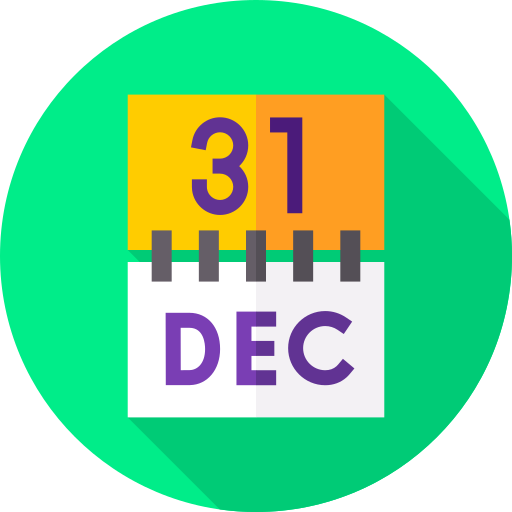 December Flat Circular Flat icon
