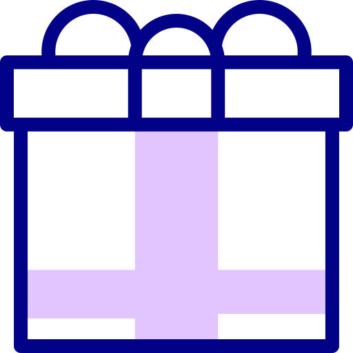caja de regalo Detailed Mixed Lineal color icono