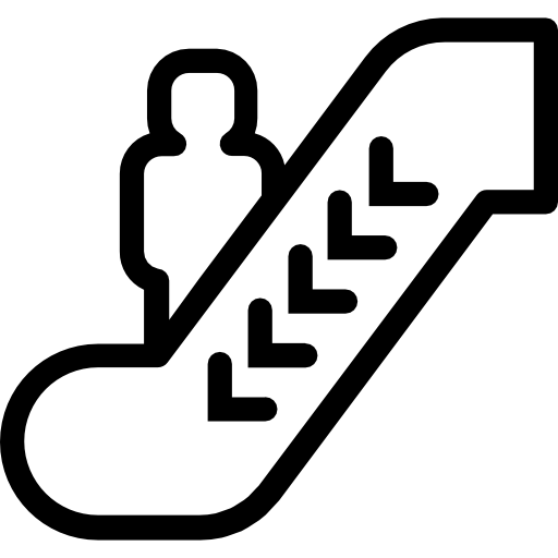Эскалатор вниз Roundicons Premium Lineal иконка