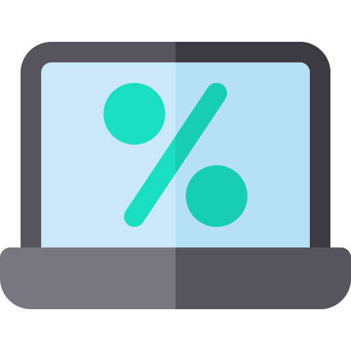 Laptop Basic Rounded Flat icon