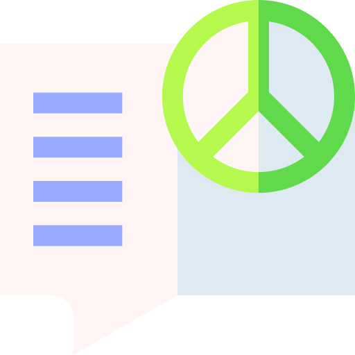 vredessymbool Basic Straight Flat icoon