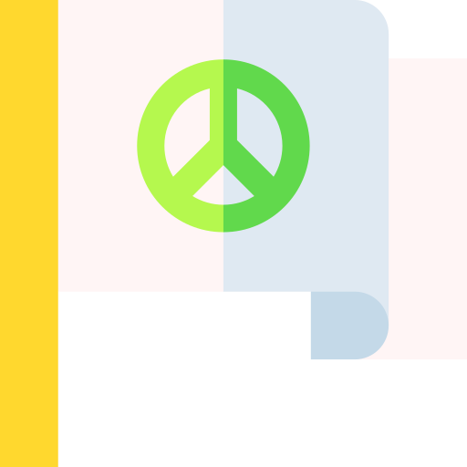 symbole de la paix Basic Straight Flat Icône