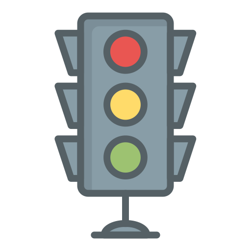 Traffic signal Dinosoft Lineal Color icon