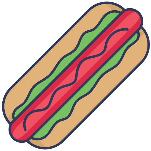 hot dog Dinosoft Lineal Color icona