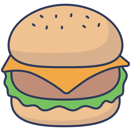Бургер Dinosoft Lineal Color иконка