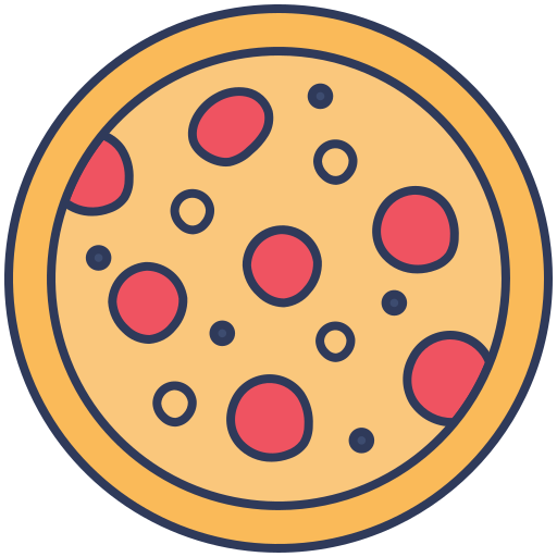 pizza Dinosoft Lineal Color icoon
