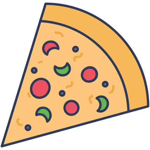 pizza Dinosoft Lineal Color icona