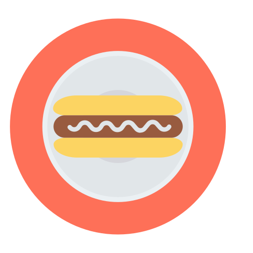 Hot dog Dinosoft Circular icon