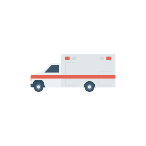 Ambulance Dinosoft Flat icon