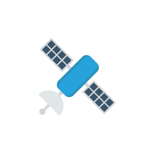 衛星 Dinosoft Flat icon