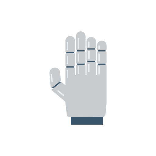 Robot hand Dinosoft Flat icon