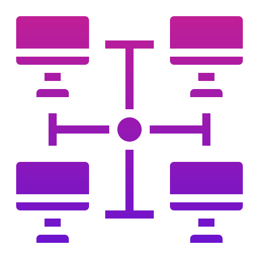 Компьютерная сеть Generic Flat Gradient иконка