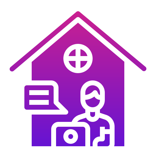 Working at home Generic Flat Gradient icon