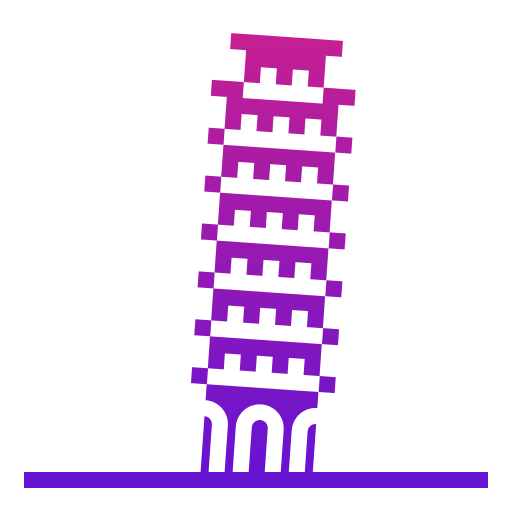 Пизанская башня Generic Flat Gradient иконка