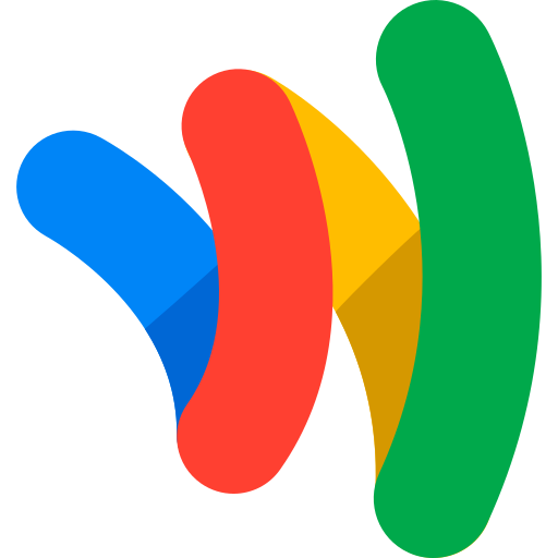 carteira do google Brands Color Ícone