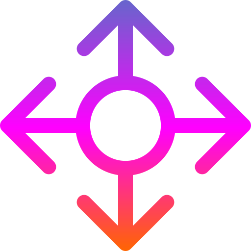 Four arrows Generic Gradient icon