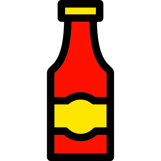 bouteille de sauce Generic Outline Color Icône