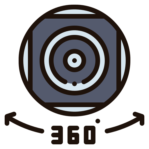 360 camera Generic Outline Color icon