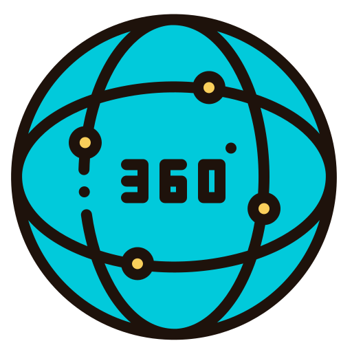 360 degree Generic Outline Color icon