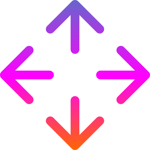 Four arrows Generic Gradient icon