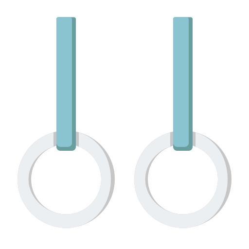 anneaux de gymnastique Generic Blue Icône