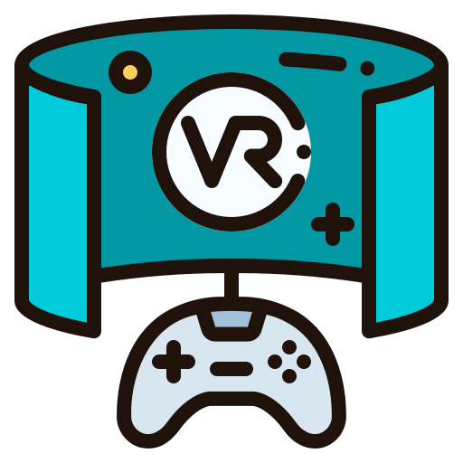 Vr game Generic Outline Color icon