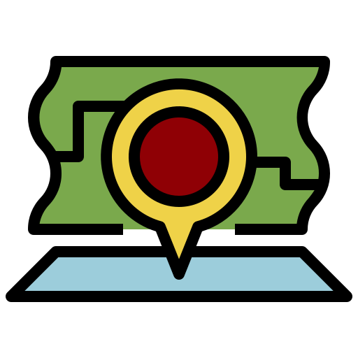 지도 Generic Outline Color icon