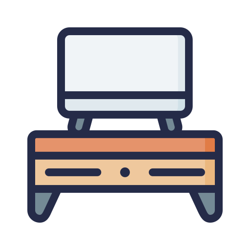 Tv table Generic Outline Color icon
