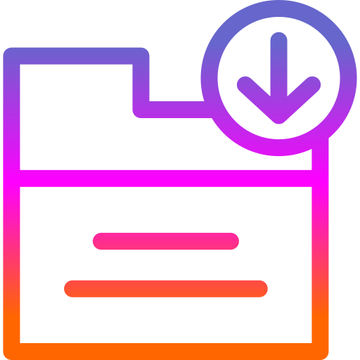 pobrane foldery Generic Gradient ikona