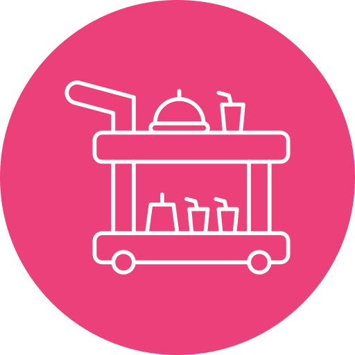 Food trolley Generic Circular icon