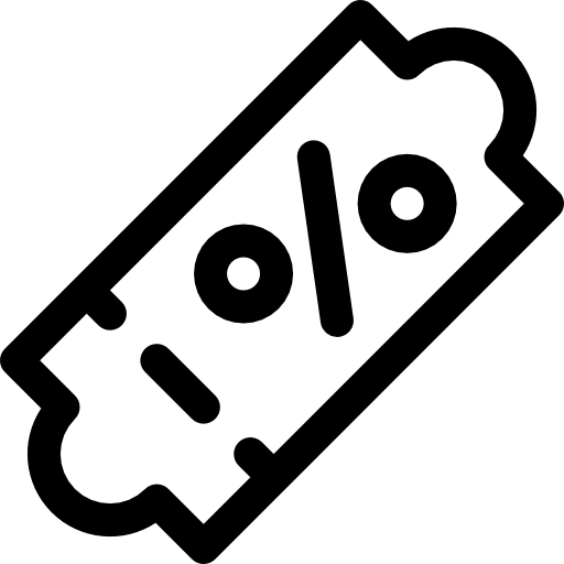 쿠폰 Basic Rounded Lineal icon
