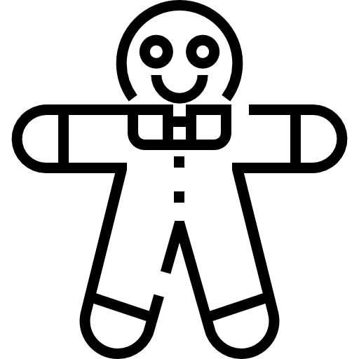hombre de pan de jengibre Detailed Straight Lineal icono