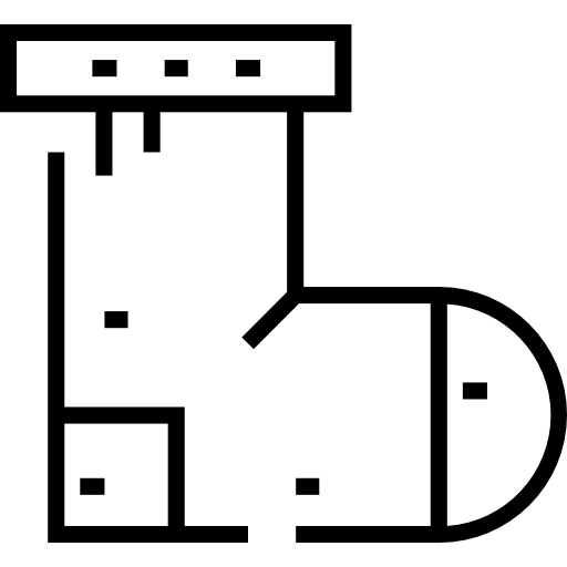 calcetín de navidad Detailed Straight Lineal icono