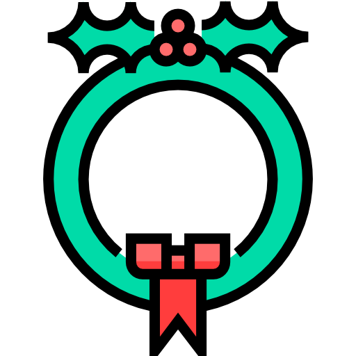ghirlanda natalizia Detailed Straight Lineal color icona