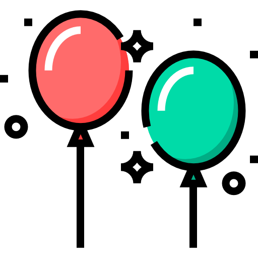 balony Detailed Straight Lineal color ikona